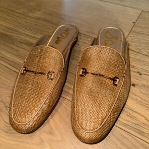 Sam Edelman LINNIE BIT MULE in Buff Tan Raffia size 10 (wide)